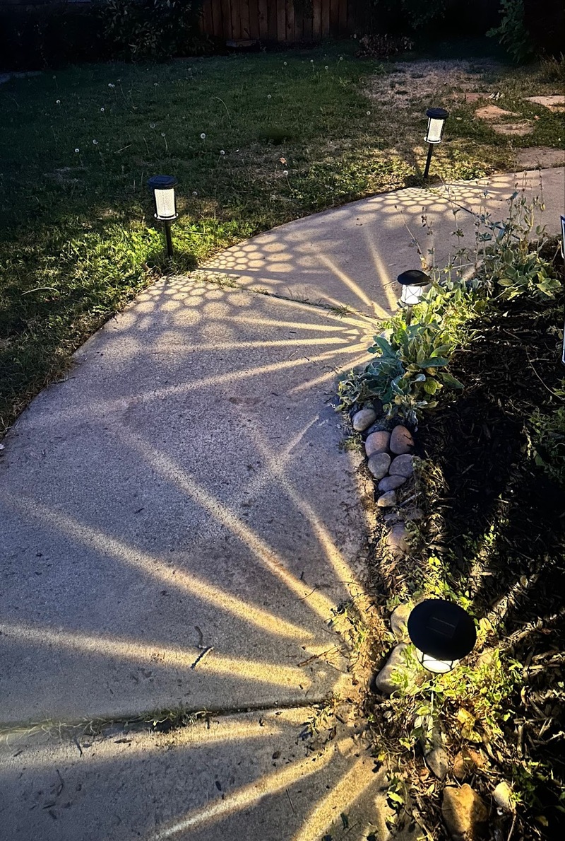 permanent lighting installed over pool